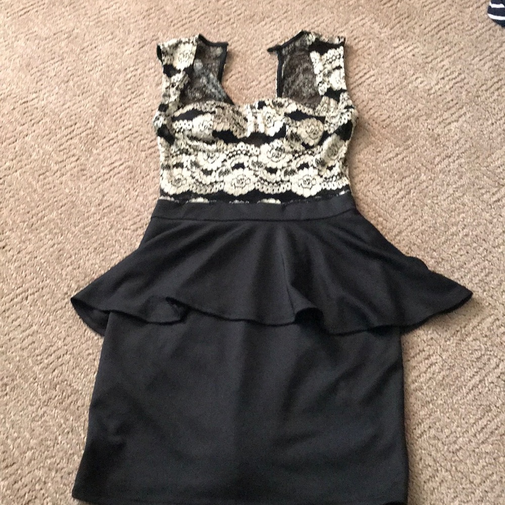 Black with gold dress